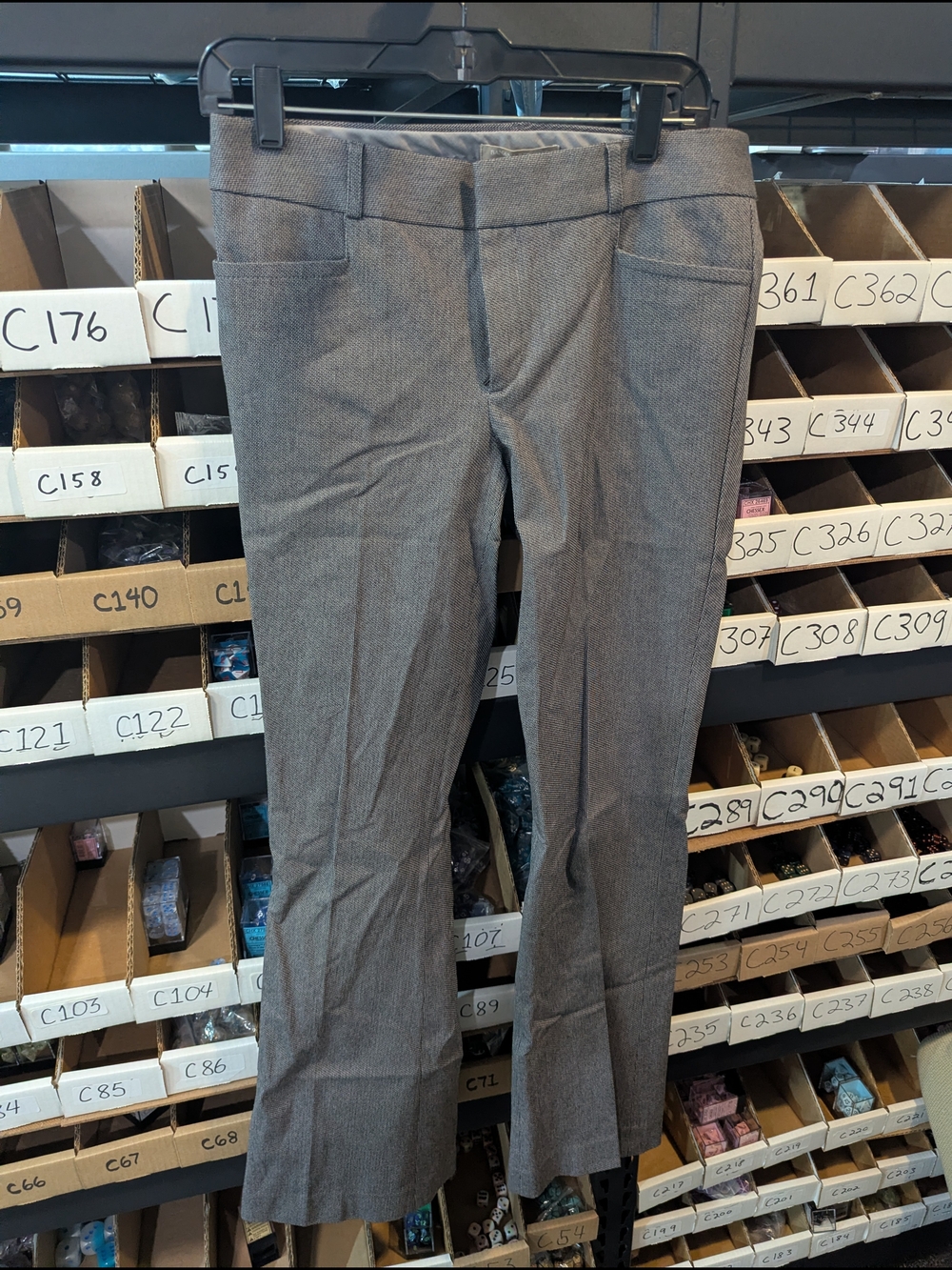 Women's Gray Dress Pants - Classic Straight Fit | 6